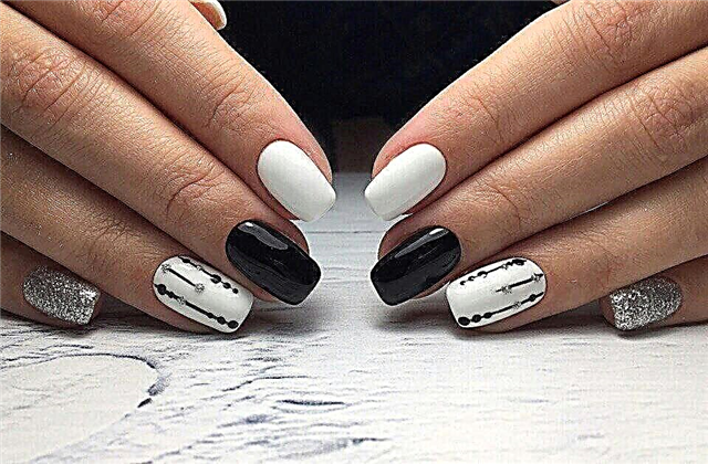 Czarno-biały manicure 2021